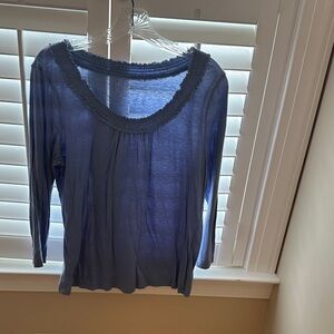 Talbots Long Sleeve Top in Deep Blue